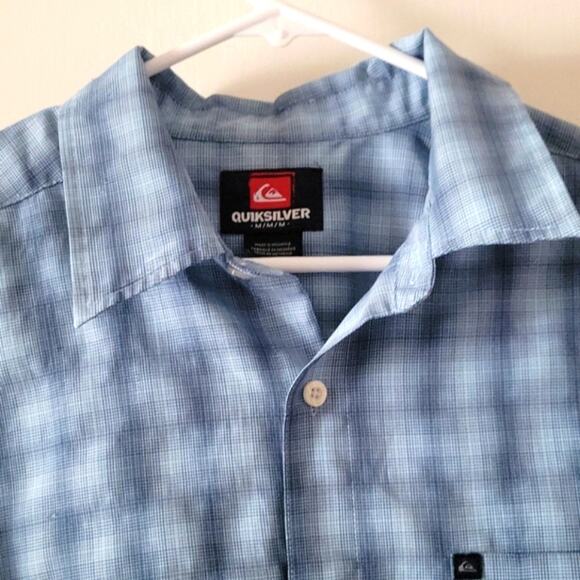 Quicksilver Blue Button up Tshirt - Picture 4 of 6